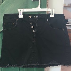 American eagle black denim skirt